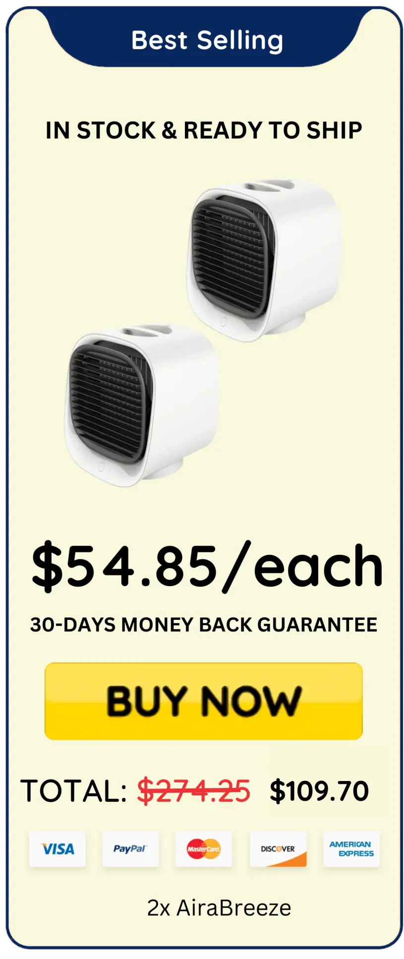 AiraBreeze Portable Cooler best price